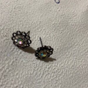 Rhinestone Post Earrings Vintage​
